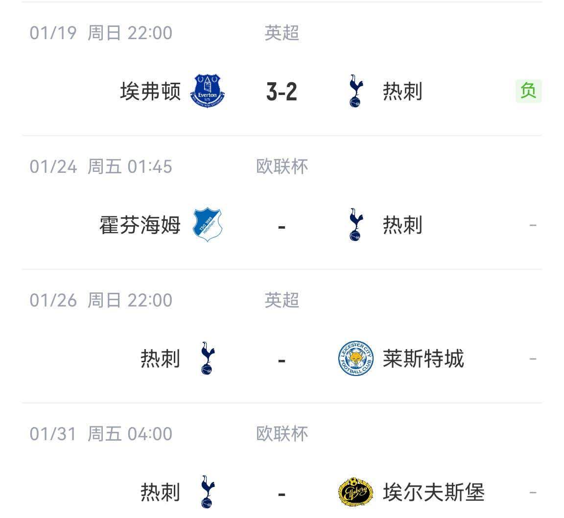 热刺战平对手，积分排名不变